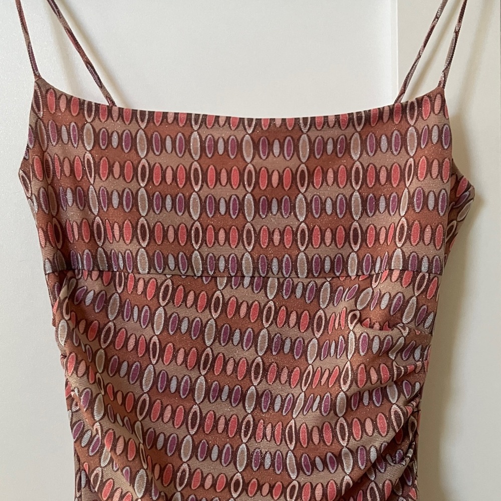 Kookai Y2K Shimmery Patterned Mini Dress
